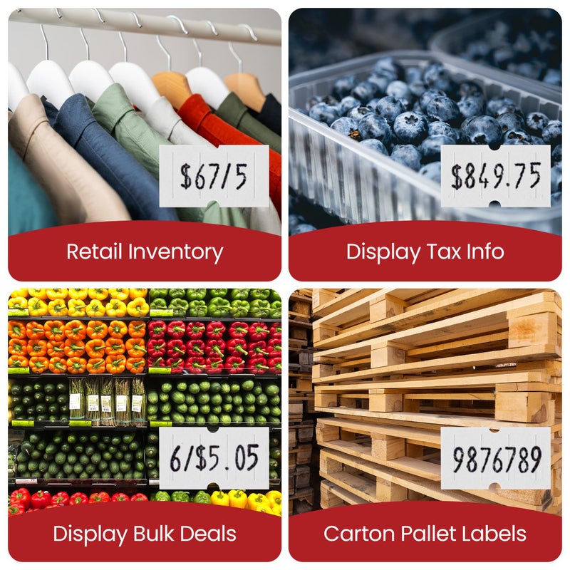 Perco Pro 1 Line Price Gun - Includes 1 Line Pricing Gun, Pre-Loaded Roll of 1,000 White Labels and Ink Roll - Image 5